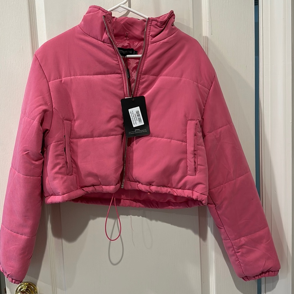Pink Super Cropped Puffer (Pink) - US 4, UK 8